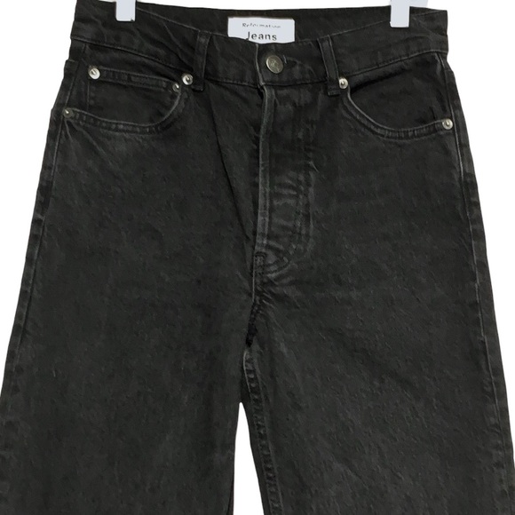 Reformation Liza Ultra High Rise Straight Jeans in Washed Black | Size 26 - Picture 5 of 13